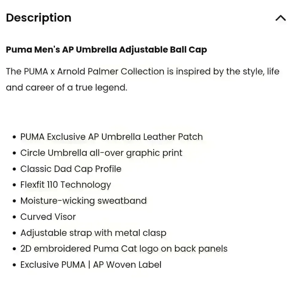 Puma Men's AP Umbrella adjustable Ball cap